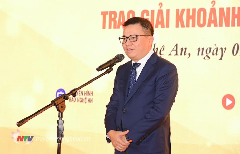 Đồng chí Lê Quốc Minh - Ủy viên Trung ương Đảng, Tổng Biên tập Báo Nhân dân, Phó trưởng Ban Tuyên giáo Trung ương, PG88 go Bắn cá Hội Nhà Báo PG 88 Nổ Hũ phát biểu tại buổi lễ.