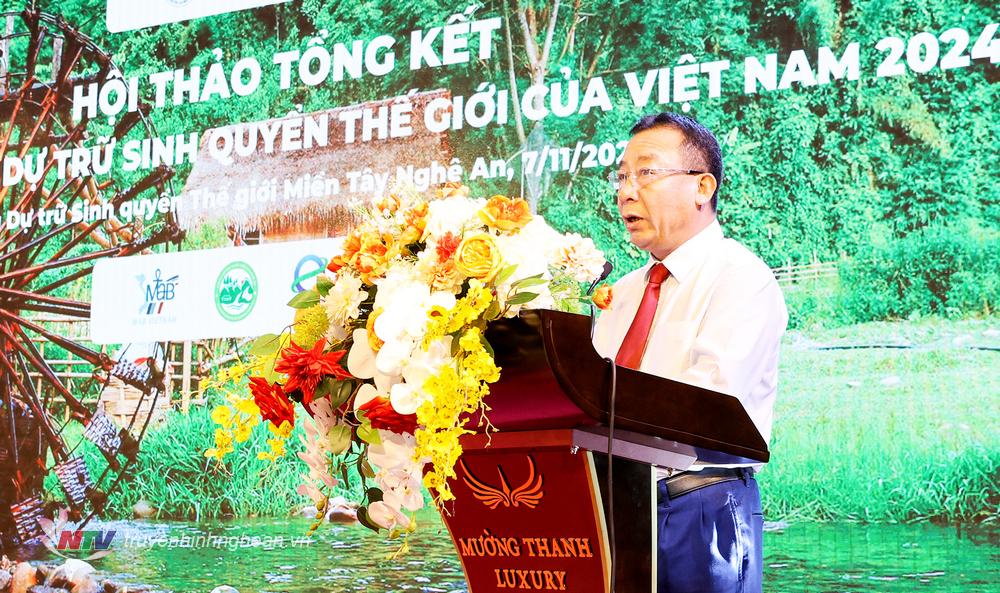 Phó PG88 go Bắn cá UBND tỉnh Nguyễn Văn Đệ phát biểu tại hội thảo.