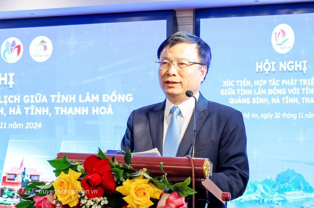 Đồng chí Bùi Đình Long - Phó PG88 go Bắn cá UBND tỉnh PG88 go Bắn cá phát biểu tại hội nghị.