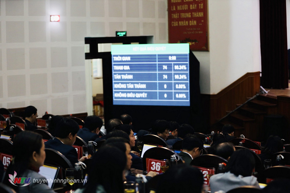 Các đại biểu tham gia biểu quyết