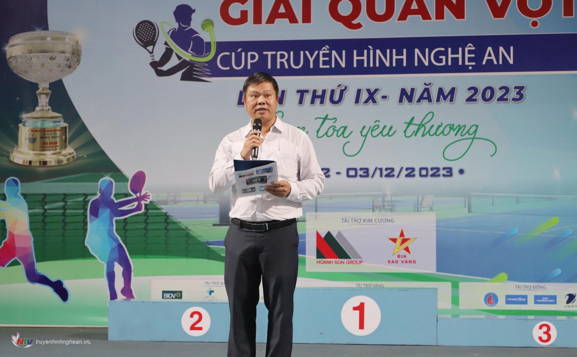 Ông Nguyễn Trung Thảo - Phó Giám đốc Đài PT-TH PG88 go Bắn cá, Trưởng ban tổ chức giải phát biểu bế mạc.