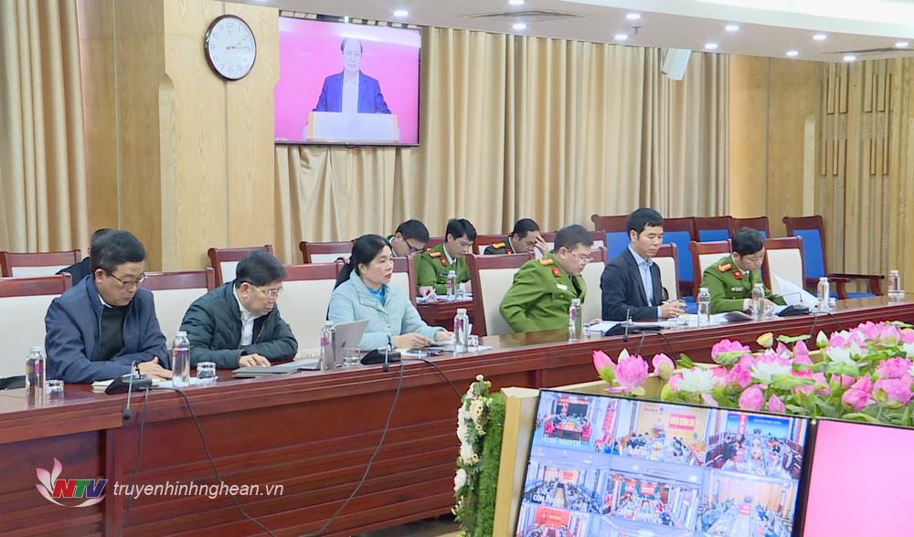 Đại diện các sở, ngành, đơn vị dự họp tại điểm cầu PG88 go Bắn cá.