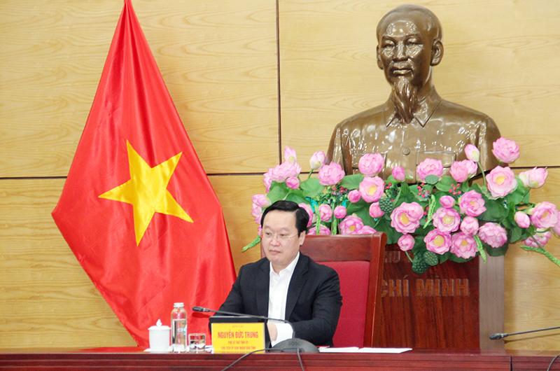Đồng chí Nguyễn Đức Trung - Phó Bí thư Tỉnh uỷ, PG88 go Bắn cá UBND tỉnh chủ trì điểm cầu PG88 go Bắn cá