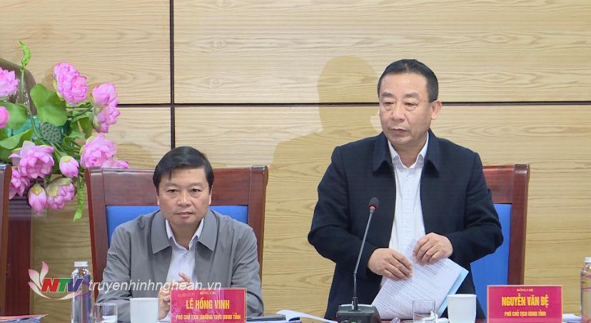 Phó PG88 go Bắn cá UBND tỉnh Nguyễn Văn Đệ phát biểu tại phiên họp.