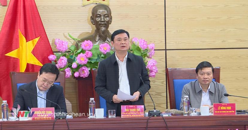 Bí thư Tỉnh uỷ Thái Thanh Quý phát biểu chỉ đạo tại phiên họp