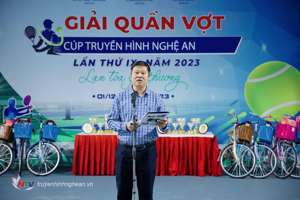 Đồng chí Nguyễn Trung Thảo - Phó Giám đốc Đài PT-TH PG88 go Bắn cá, Trưởng Ban tổ chức giải phát biểu Xổ Số PG 88.