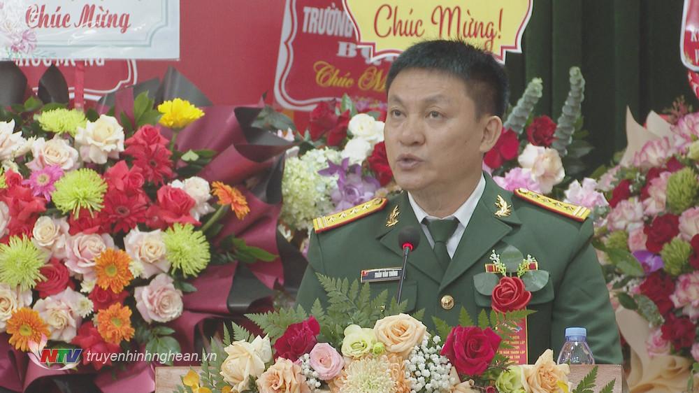 
Đại tá - Thạc sĩ Trần Văn Thông - Phó GĐ Trung tâm, Trưởng khoa phát biểu tại lễ kỷ niệm.