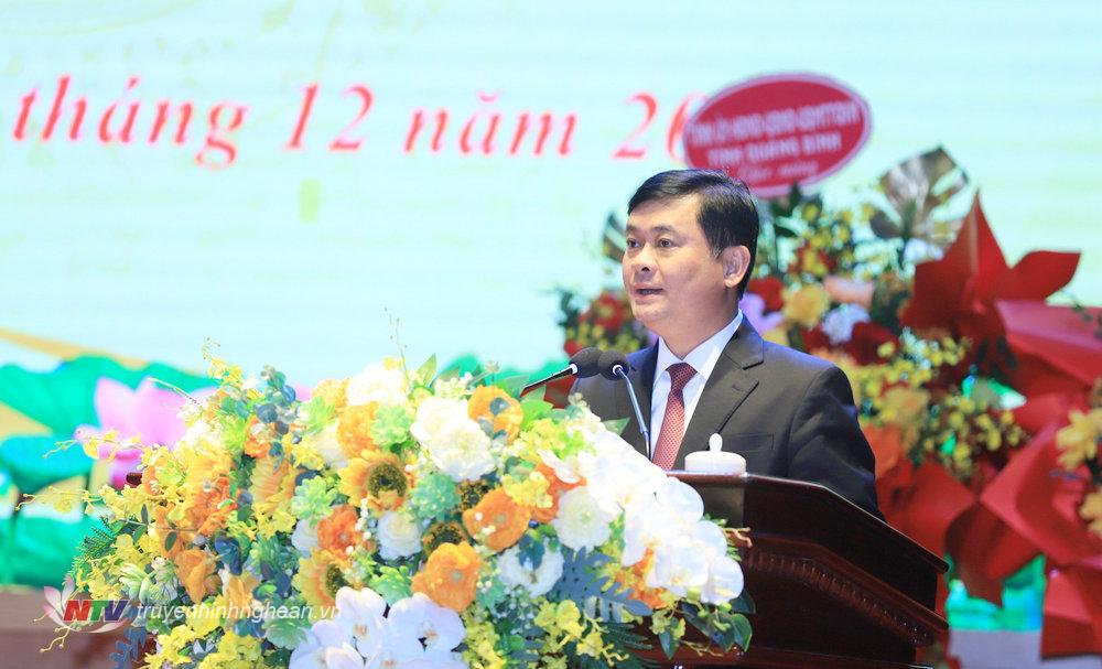 Bí thư Tỉnh ủy PG88 go Bắn cá Thái Thanh Quý phát biểu tại Lễ công bố quyết định.