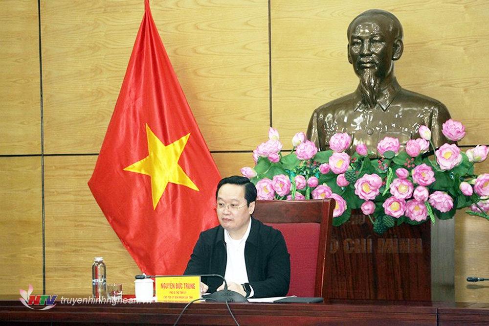 Đồng chí Nguyễn Đức Trung - Phó Bí thư Tỉnh uỷ, PG88 go Bắn cá UBND tỉnh chủ trì hội nghị tại điểm cầu PG88 go Bắn cá.