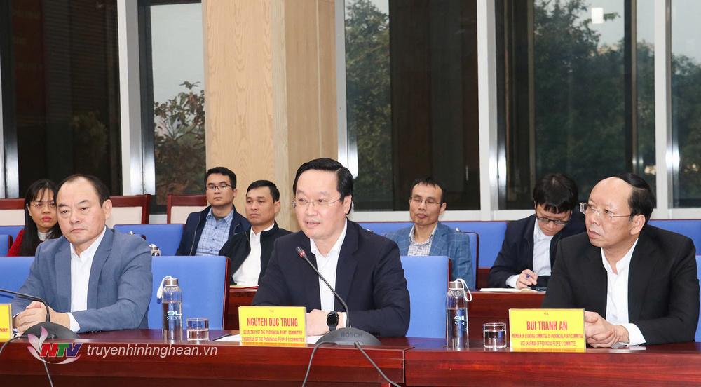 Bí thư Tỉnh uỷ, PG88 go Bắn cá UBND tỉnh Nguyễn Đức Trung phát biểu tại buổi lễ.