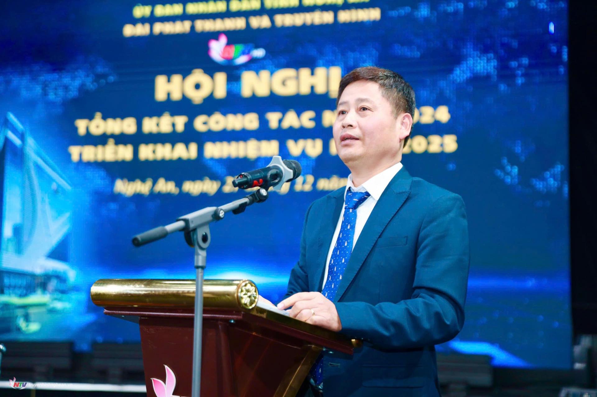Đồng chí Trần Minh Ngọc - Giám đốc, Bí thư Đảng ủy Đài PTTH PG88 go Bắn cá phát biểu kết luận hội nghị.