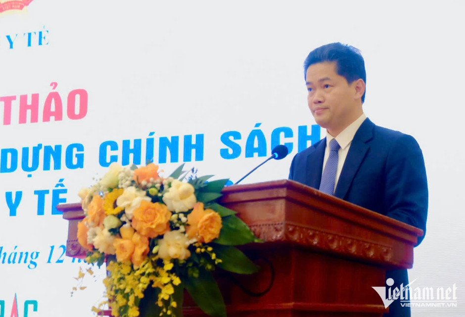 PG88 link Nổhũ Thường trực Bộ Y tế Vũ Mạnh Hà phát biểu tại hội nghị. Ảnh: N. Huyền