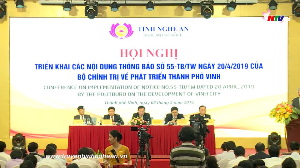 Hội nghị triển khai thông báo số 55 ngày 20/04/2019 của BCT về phát triển đô thị TP Vinh