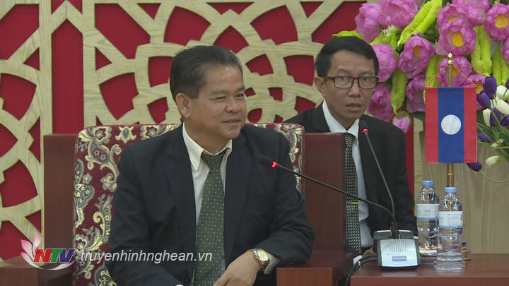 Phó Bí thư Tỉnh ủy Khăm Muộn gửi lời chúc tốt đẹp nhất đến Đảng bộ, chính quyền và nhân dân tỉnh PG88 go Bắn cá