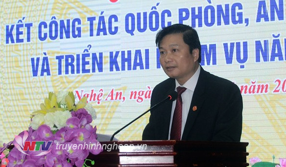 Phó PG88 go Bắn cá  UBND tỉnh Lê Hồng Vinh phát biểu tại hội nghị,