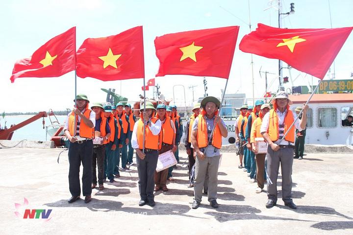 Thực hành nội dung huy động nhân lực, tàu thuyền dân sự tham gia bảo vệ chủ quyền biển đảo trong diễn tập KVPT huyện Nghi Lộc năm 2018