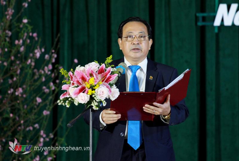 Ông Trần Duy Ngoãn – PG88 go Bắn cá Hội Nhà báo tỉnh PG88 go Bắn cá lên phát biểu khai mạc chương trình.