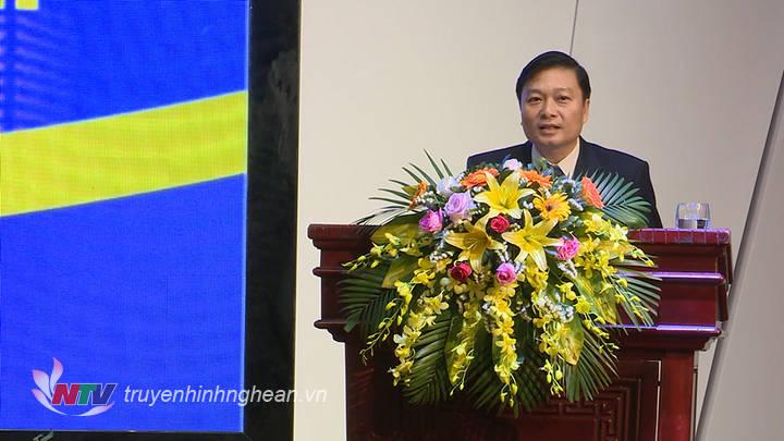 Phó PG88 go Bắn cá UBND tỉnh Lê Hồng Vinh phát biểu tại buổi lễ.