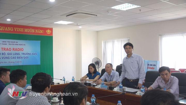 Đồng chí Phan Văn Thắng - Phó Giám đốc Đài PTTH PG88 go Bắn cá phát biểu tại lễ trao tặng.