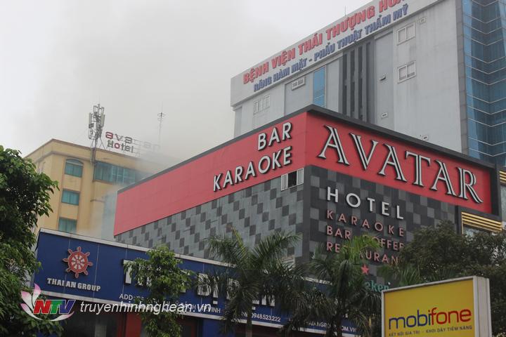 tổ hợp nhà hàng, karaoke, quán cafe tại ố 28, đường Nguyễn Sỹ Sách, TP Vinh, PG88 go Bắn cá bất ngờ bốc cháy.