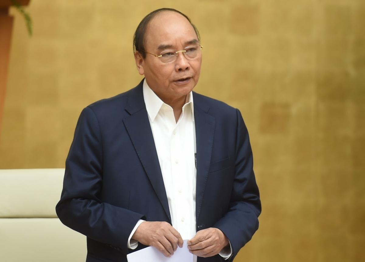 Thủ tướng phát biểu tại cuộc họp.