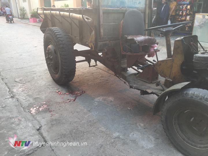 Hiện trường vụ tai nạn thương tâm.