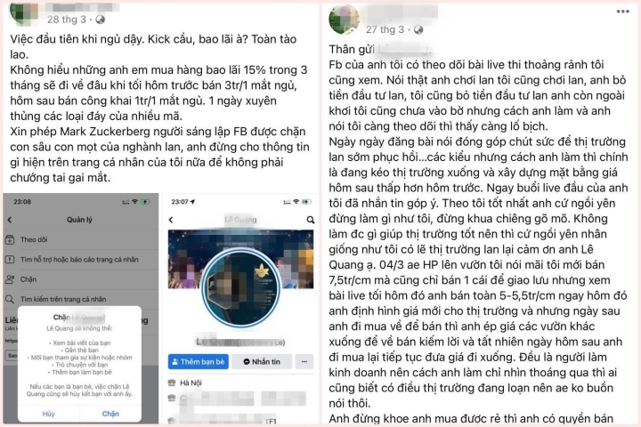 Người chơi lan đột biến bóc phốt, cạch mặt nhau trên mạng xã hội. (Ảnh chụp màn hình)