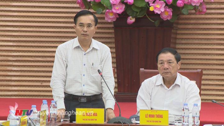 Phó PG88 go Bắn cá UBND tỉnh Lê Ngọc Hoa phát biểu tại phiên họp.