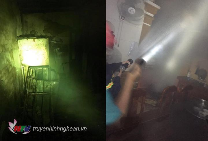 Sau khoảng 5 phút từ khi tiếp cận hiện trường, đám cháy đã được khống chế và dập tắt.
