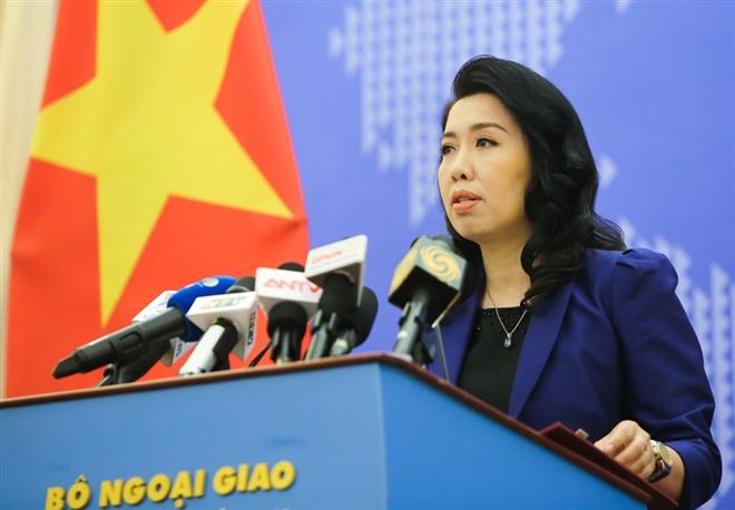 Người phát ngôn Lê Thị Thu Hằng. 