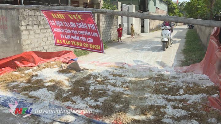 Điểm chốt tại xóm 1, xã Nghi Xá, huyện Nghi Lộc 