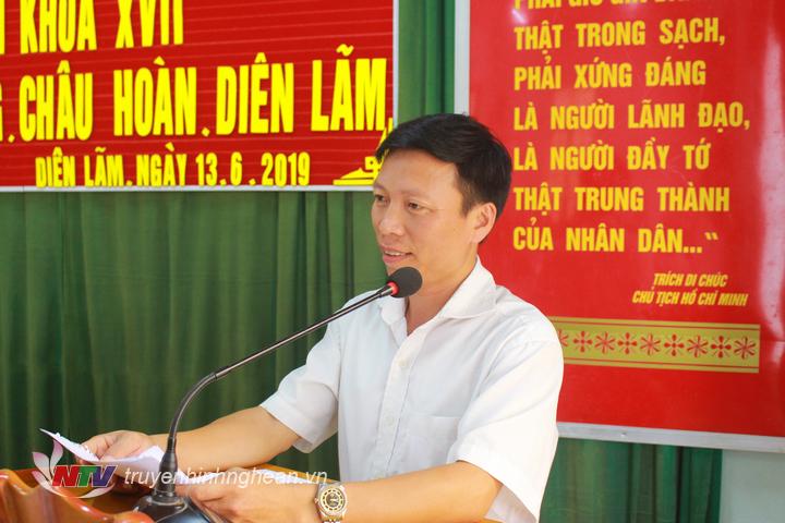 Đại diện cử tri xã Châu Phong kiến nghị về những bất cập trong việc bố trí việc làm cho Công an xã khi có Công an chính quy về thay thế.