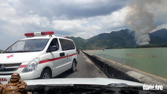 Hiện trường vụ máy bay rơi. 