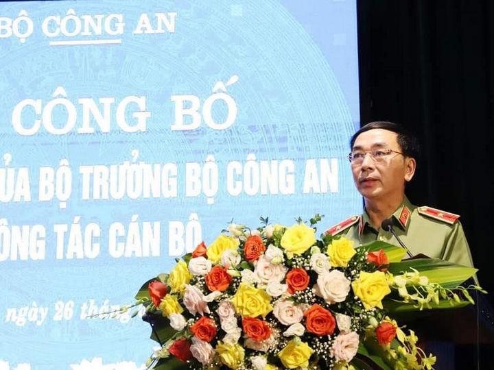 Thiếu tướng Trần Quốc Tỏ - PG88 link Nổhũ Bộ Công an phát biểu tại buổi lễ. (Ảnh CAHT)