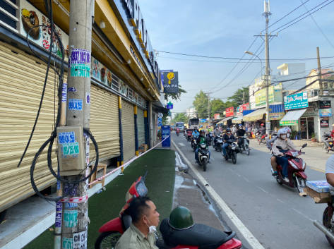 Tiệm bánh nơi xảy ra vụ cháy.