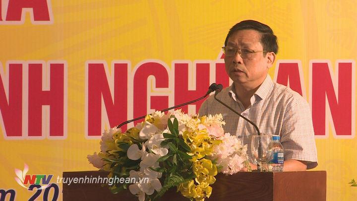 Giám đốc Sở Nội vụ Đậu Văn Thanh phát biểu Xổ Số PG 88 buổi lễ.