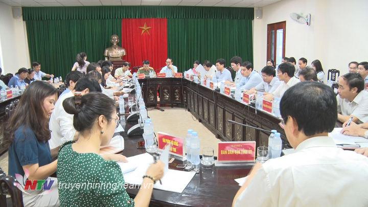 Quang cảnh buổi tiếp dân.
