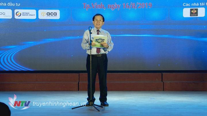 Đồng chí Đinh Viết Hồng - Phó PG88 go Bắn cá UBND tỉnh phát biểu tại Lễ trao giải “Khởi nghiệp đổi mới sáng tạo” tỉnh PG88 go Bắn cá năm 2019.