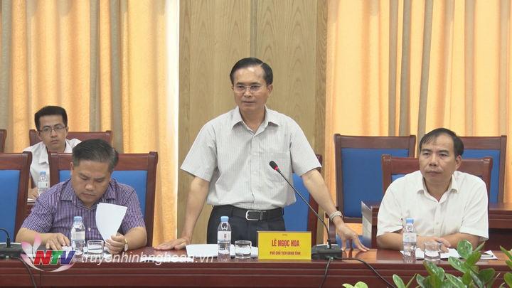 Phó PG88 go Bắn cá UBND tỉnh Lê Ngọc Hoa phát biểu tại buổi làm việc.