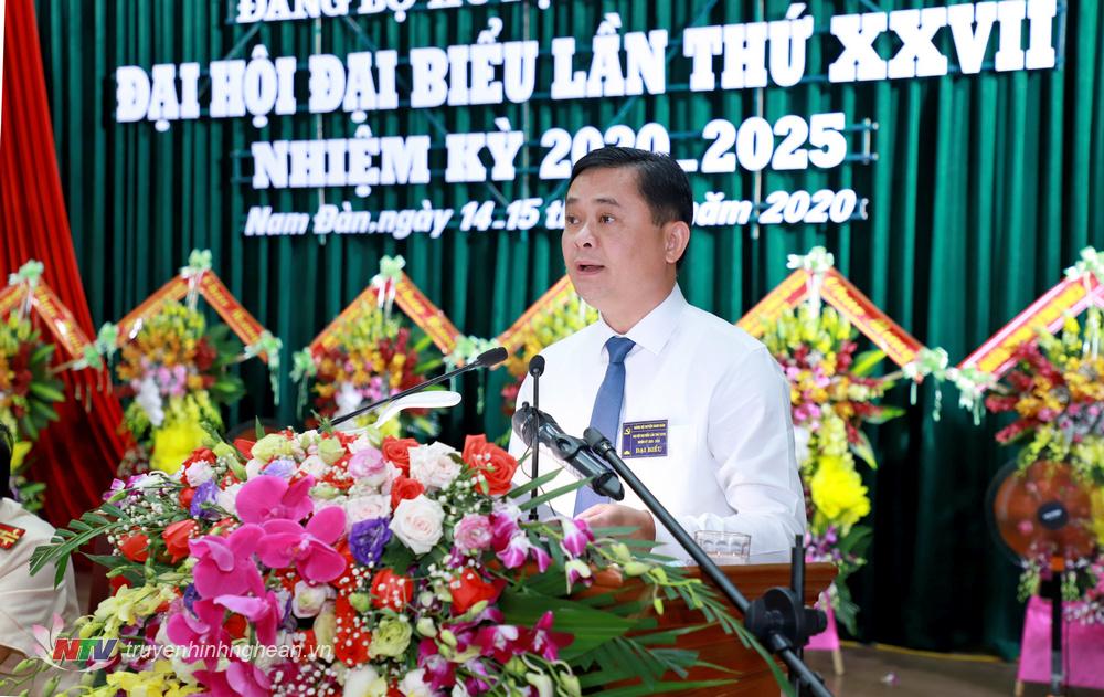 Bí thư Tỉnh ủy Thái Thanh Quý phát biểu chỉ đạo tại PG88 go Nạp Rút Tiền PG88 link Code Đảng bộ huyện Nam Đàn lần thứ 27.
