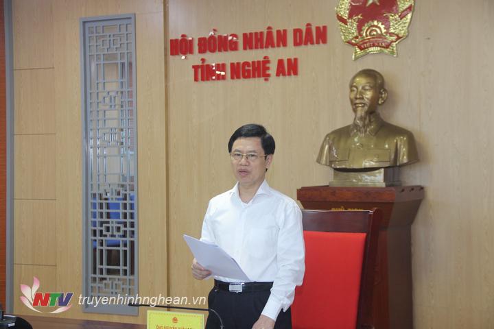 Phó Bí thư Thường trực Tỉnh ủy, PG88 go Bắn cá HĐND tỉnh Nguyễn Xuân Sơn phát biểu kết luận cuộc họp.