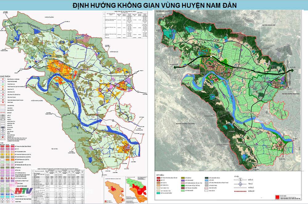 Định hướng không gian vùng huyện Nam Đàn.