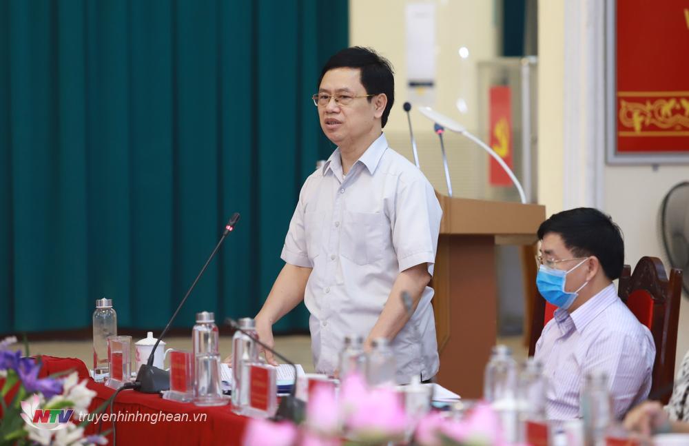Phó Bí thư Thường trực Tỉnh ủy, PG88 go Bắn cá HĐND tỉnh Nguyễn Xuân Sơn phát biểu tại buổi làm việc.