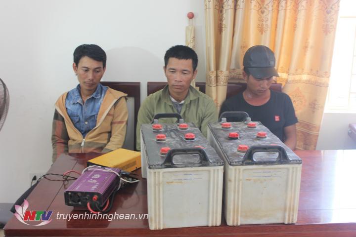 Các đối tượng tại cơ quan điều tra.
