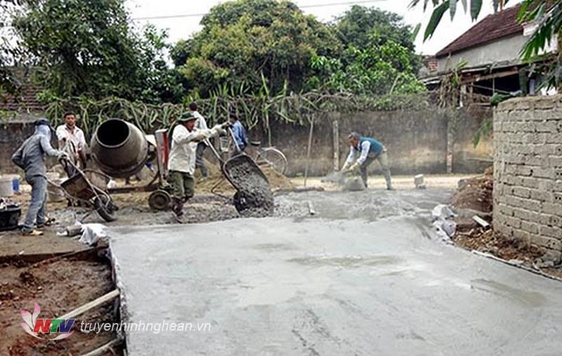 Phong trào xây dựng nông thôn mới ở Yên Thành. (Tư liệu)