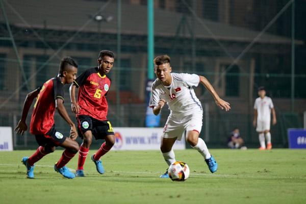 ĐT U16 PG 88 Nổ Hũ dễ dàng vượt qua U16 Timor Leste với tỷ số 2-0. (Ảnh: VFF)