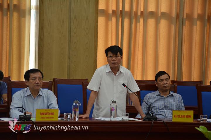 Đại diện lãnh đạo sở NN&PTNT phát biểu tại buổi làm việc.