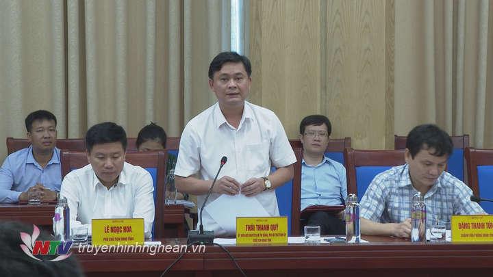 PG88 go Bắn cá UBND tỉnh Thái Thanh Quý phát biểu tại buổi làm việc.