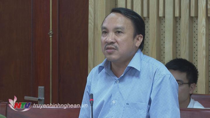 Đại diện lãnh đạo sở Y tế phát biểu tại hội nghị.