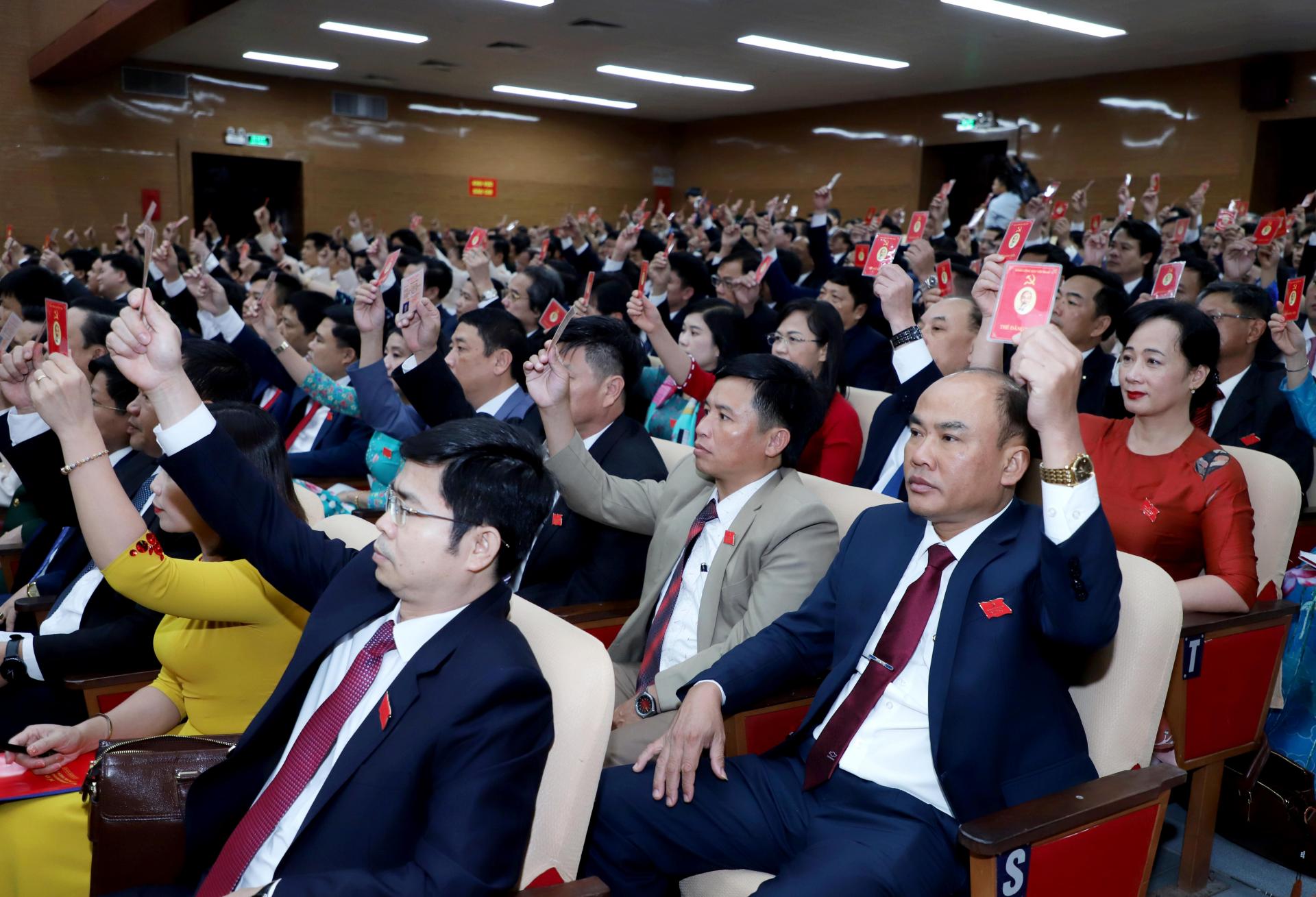 Các đại biểu biểu quyết
